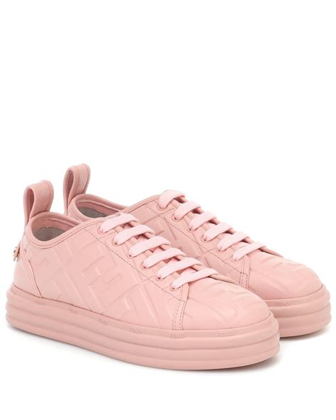 fendi deluxe sneakers|fendi pink and grey sneakers.